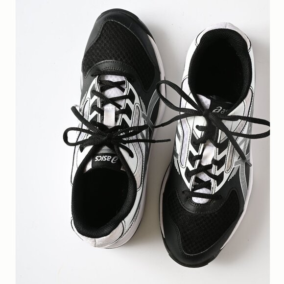 ASICS Gel Upcourt 2 Athletic Shoes in Black & White, Size 9.5 - Picture 4 of 13